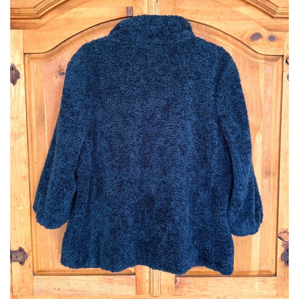 Pendleton Navy Blue Sherpa Teddy Jacket Coat, XL, Cozy, Plaid Lining - Picture 5 of 7